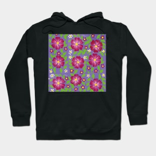 Mexican hot pink lilac background boho chic flower market bold interior design Hoodie